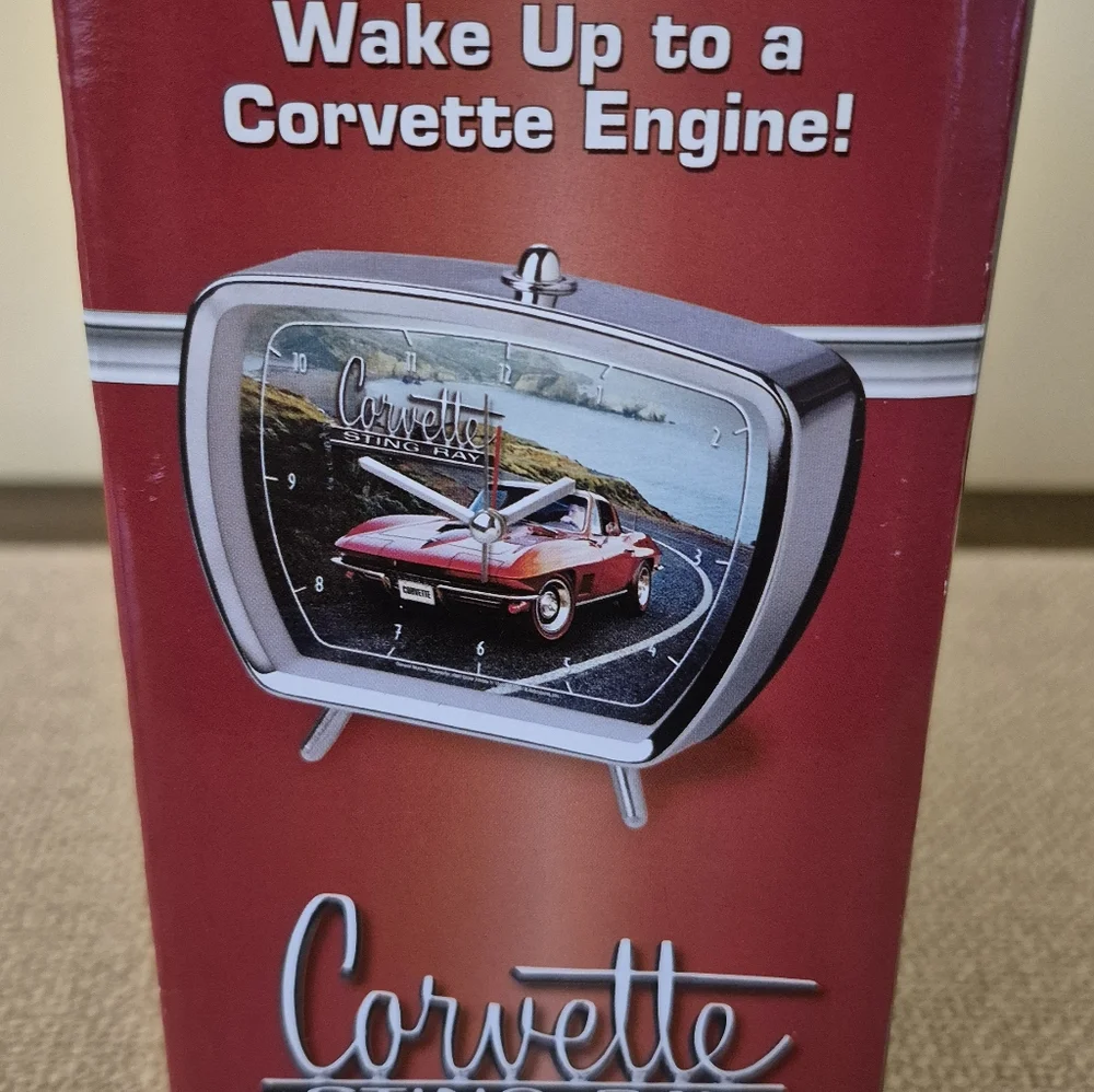 CHEVROLET CORVETTE STING RAY CLOCK New In Box. By Mark Feldstein